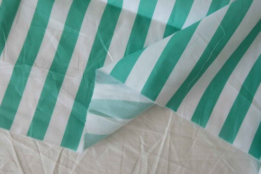 Mint Stripe Paper-Crisp Cotton Poplin — 2.19 yd