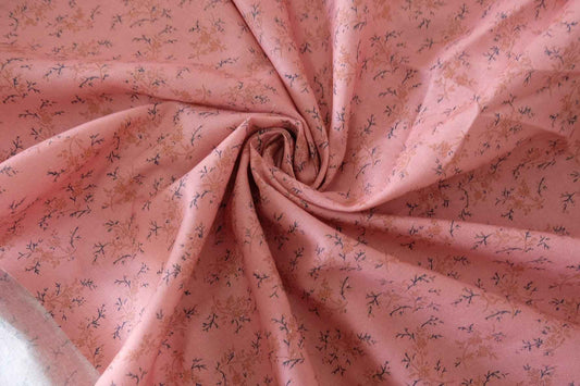 Tiny Floral Linen Cotton Fabric – 2.2 yd