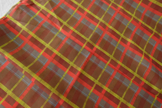 Bold Retro Plaid Cotton Lawn – 3.3 yd