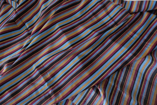 Soft Striped Rayon Fabric – Fluid Drapey Printed Woven – 2.2 yd