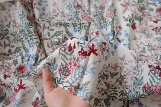Floral Tencel Linen Fabric, 3.28 Yards