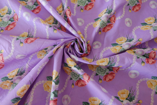 Lavender Pearl Garden Cotton Lawn – 1.86 yd