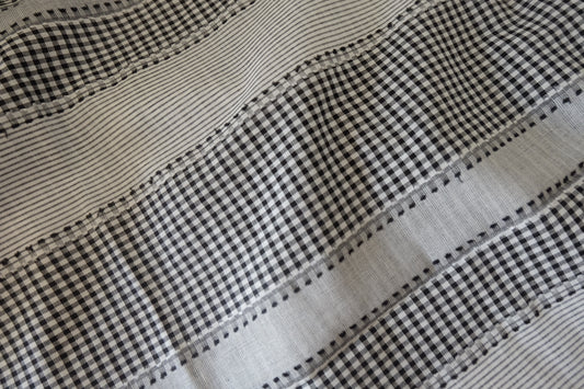 Patchwork Gingham & Stripes – Lightweight Cotton Fabric | 2.2 Yards