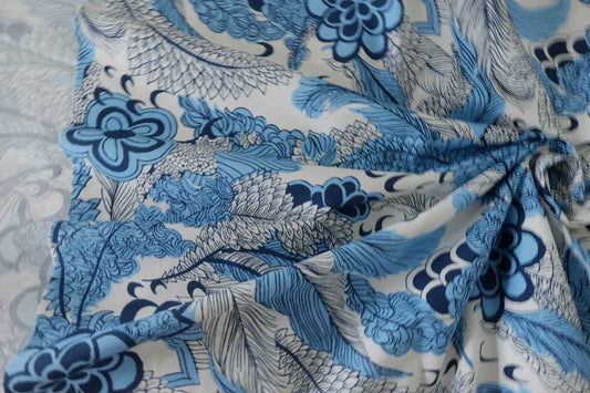 Blue Botanical Garden Cotton Lawn – 2.2 yd / 3.3 yd