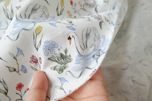 Swan Garden Cotton Twill, 1.64 Yards