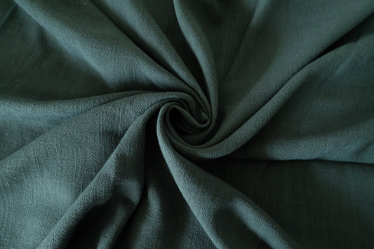 Deep Forest Green Washed Cotton Linen – 2.2 Yards