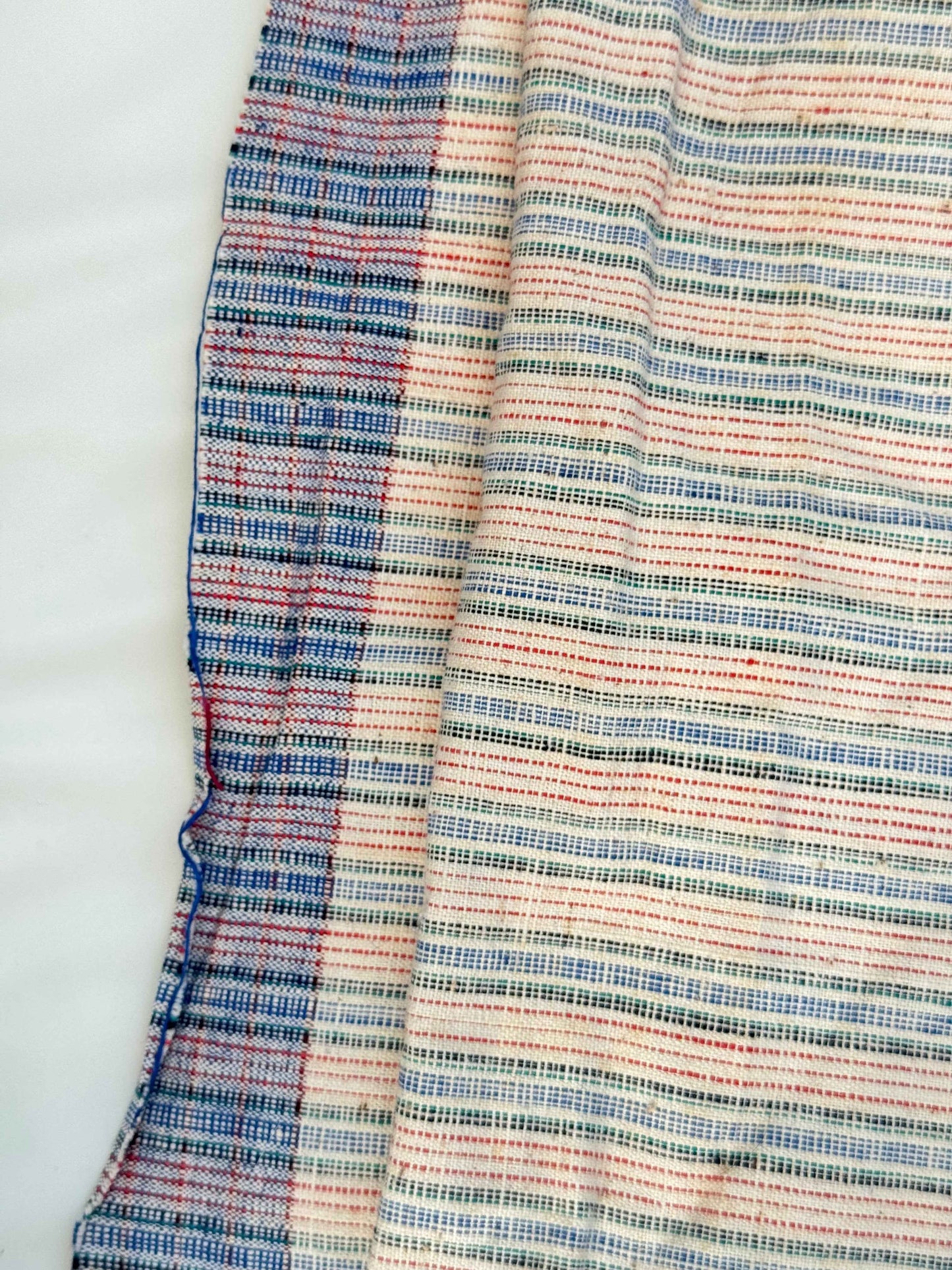 Collector's Stripes: Multi-Color Handwoven Tǔbù - 1.8m Length with Original Loom's Head