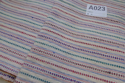 A023 Bamboo - Stitch Embroidery: Collector's Tǔbù with Hand - Picked Florals - 34cm Width | 50cm Minimum Cut - BUBBO