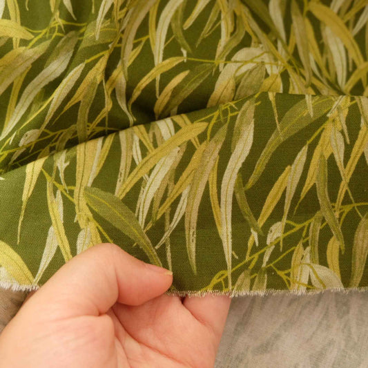Anne Waters Olive Leaf Cotton Craft Fabric — 3 Yards