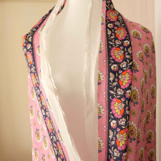 Border Print Cupro – Drapey Fabric for Dresses, Sets & Sleepwear