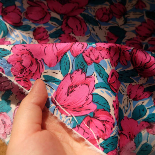 Bright Floral Cotton Lawn — 2.5 yd