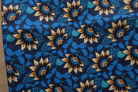 Designer Surplus Cotton Jacquard – Sunflower Print – Vintage Textured – 57” Wide – Sold by the Yard - BUBBO