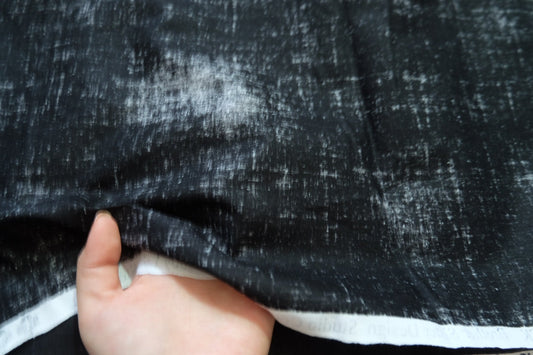 Distressed Snow - Wash Cotton Fabric – Industrial Dark Vintage Texture – 43” Wide – Sold by the Yard – Total 2.2 Yards - BUBBO