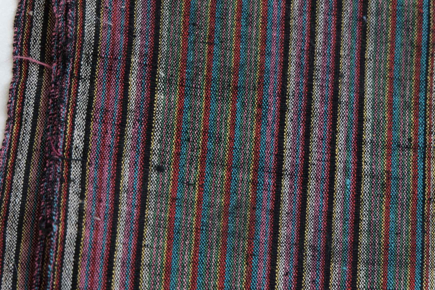 Rainbow Weave: 43cm Wide Northern Tǔbù in Soft Multicolor Stripes - BUBBO