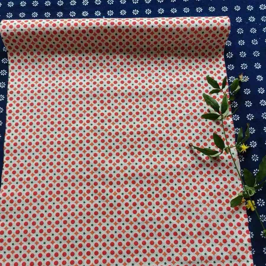 Retro Renewal: Geometric Dot & Star Print on Heritage Cotton