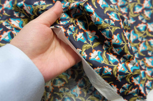 Rose London Floral Cotton Lawn – Lightweight Designer Fabric (3.28 yards)