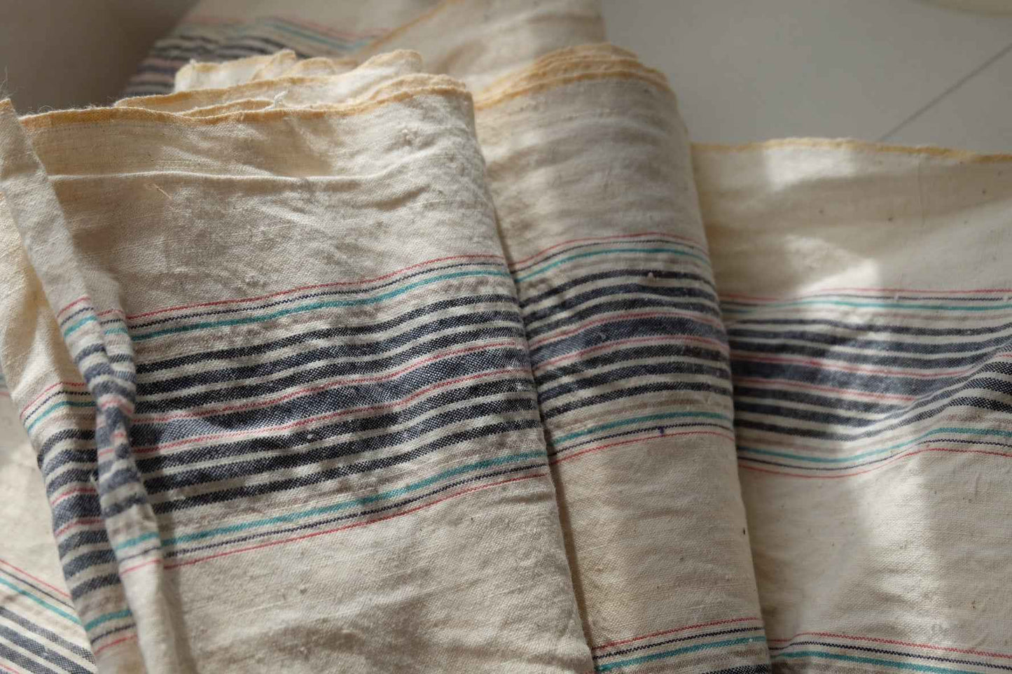 Southern Tǔbù: 'Honey Glow' - Natural Unbleached Cotton with Subtle Stripes