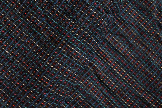 Starlight Tǔbù: Midnight Blue with Embroidered Stars - 32cm Width | Pre - Washed & Ready - BUBBO