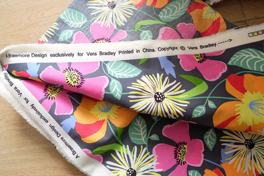 Vera Bradley Floral Cotton – Medium Weight Bag Fabric (3.28 yards)