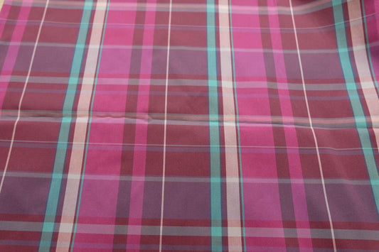 Vintage - Inspired Korean TR Plaid – Structured Fabric - 2 yds - BUBBO