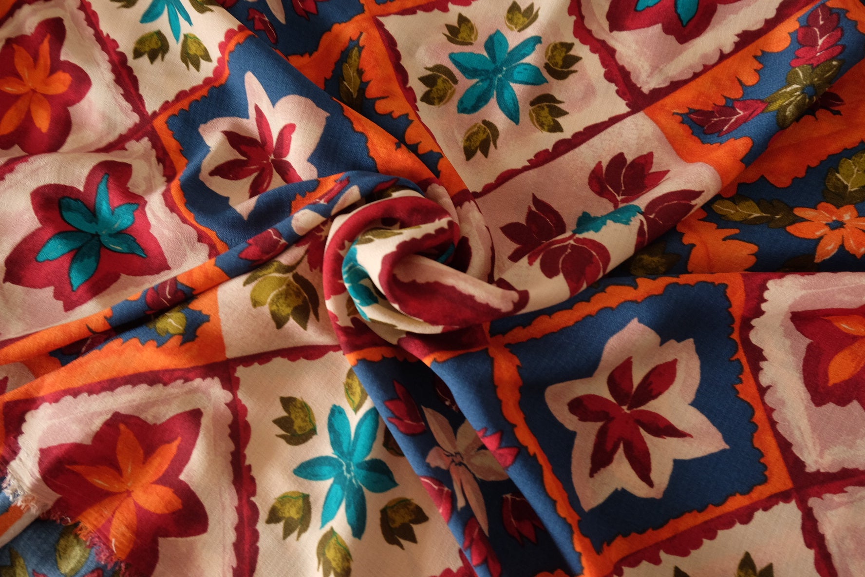 Patchwork Floral Tencel Cotton Fabric – 3.28 yd