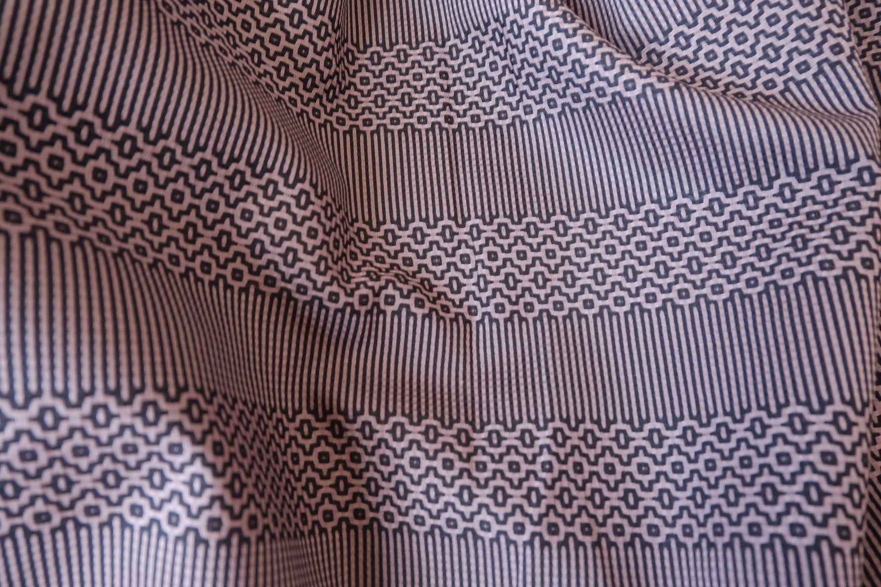 Reversible Woven Geometric Cotton Fabric - 2.19 yd