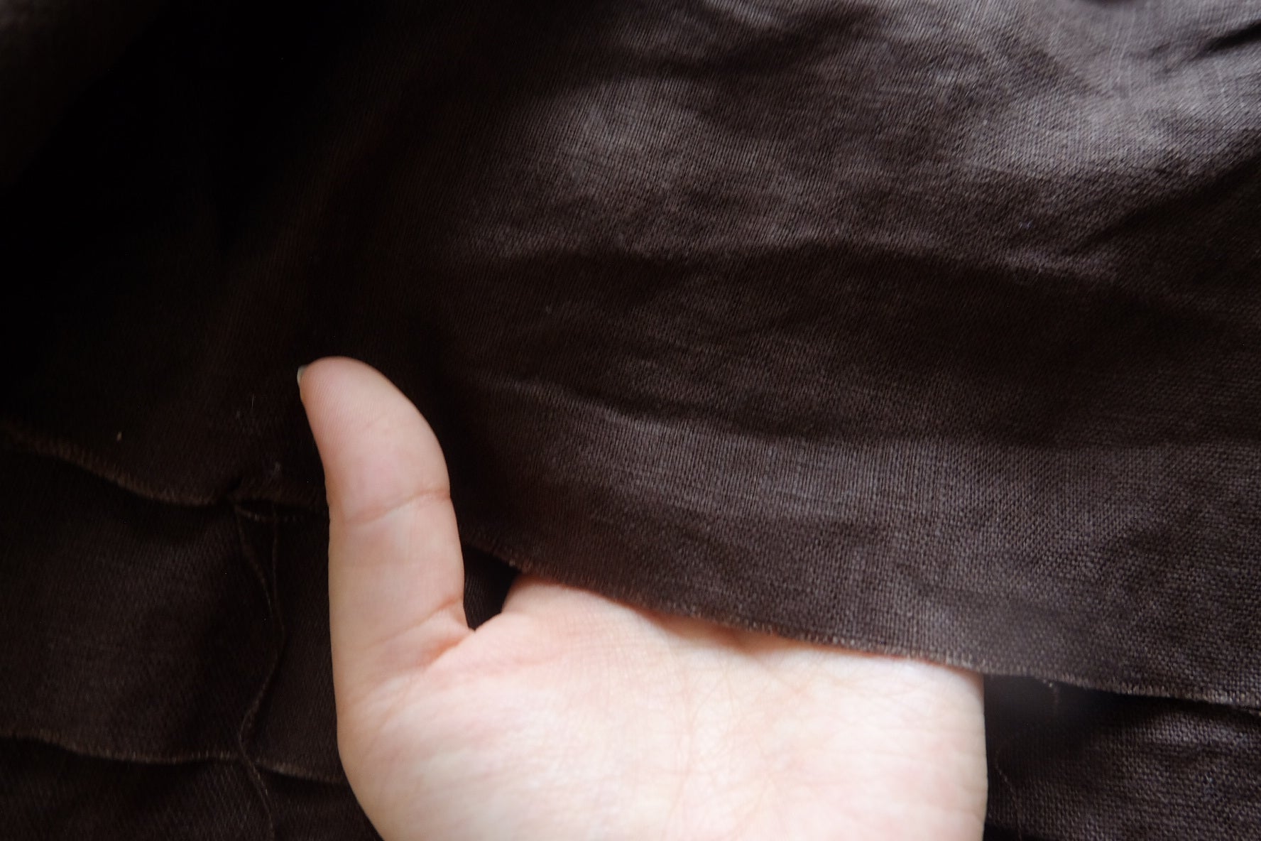 Dark Chocolate Heavy Linen Fabric - 1.86 yd
