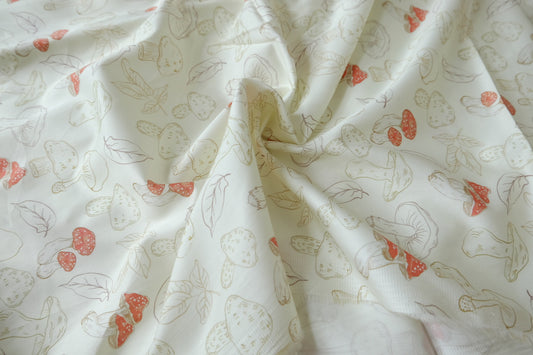 Woodland Mushroom Cotton Sateen, 2.2 Yards