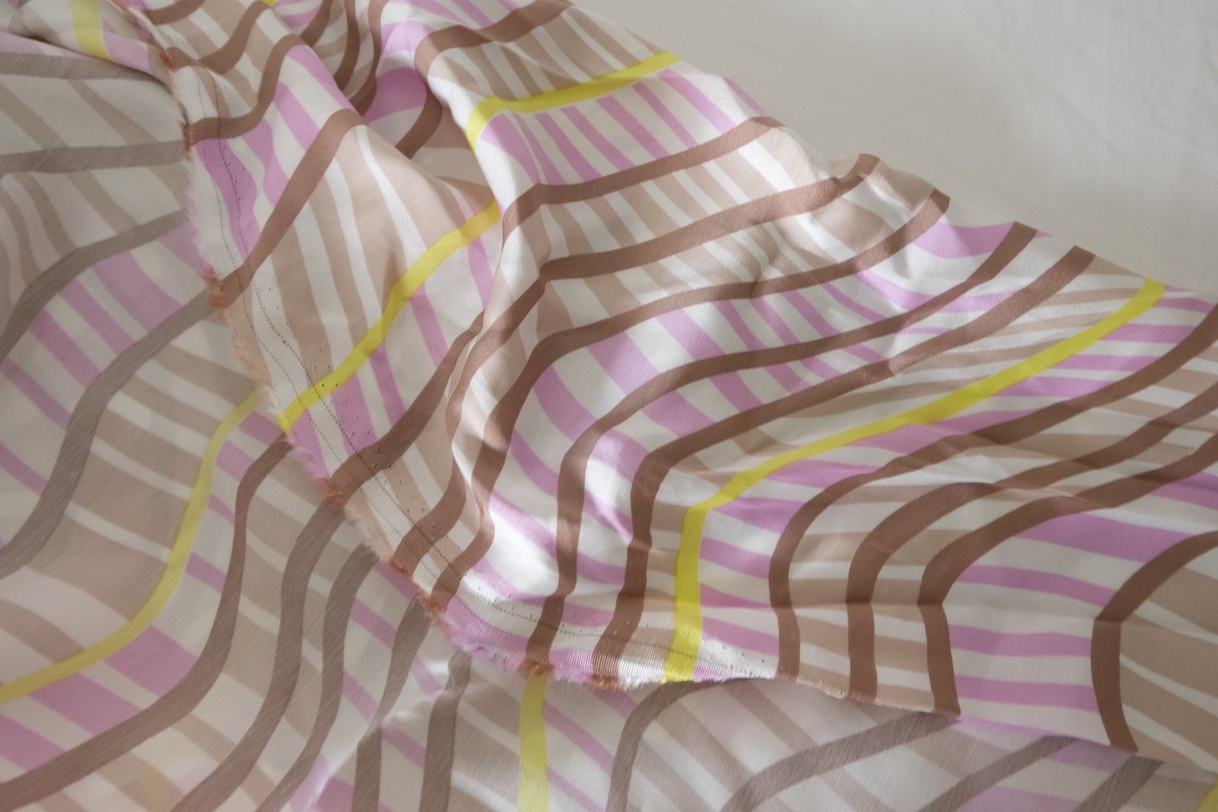 Wavy Stripe Pure Cupro Fabric – 3.3 yd