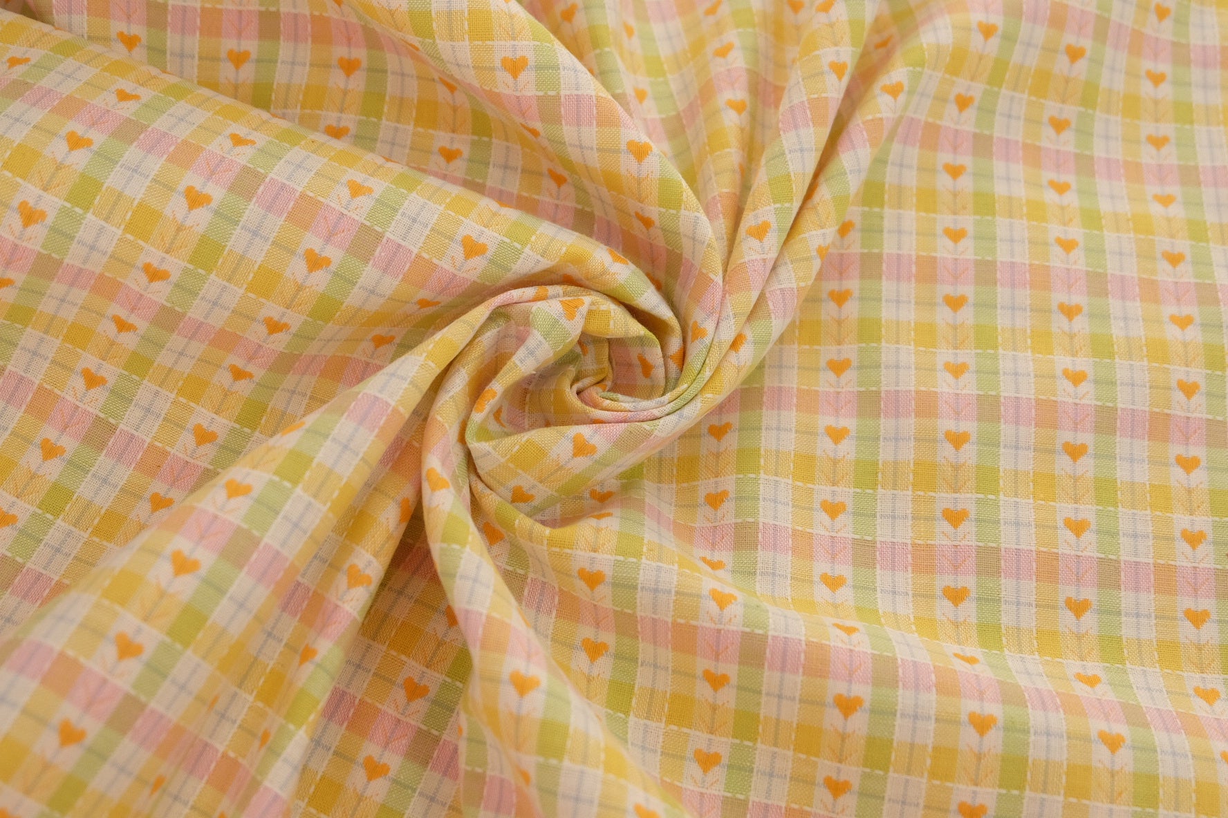 Pastel Heart Yarn-Dyed Cotton Jacquard – 2.2 yd