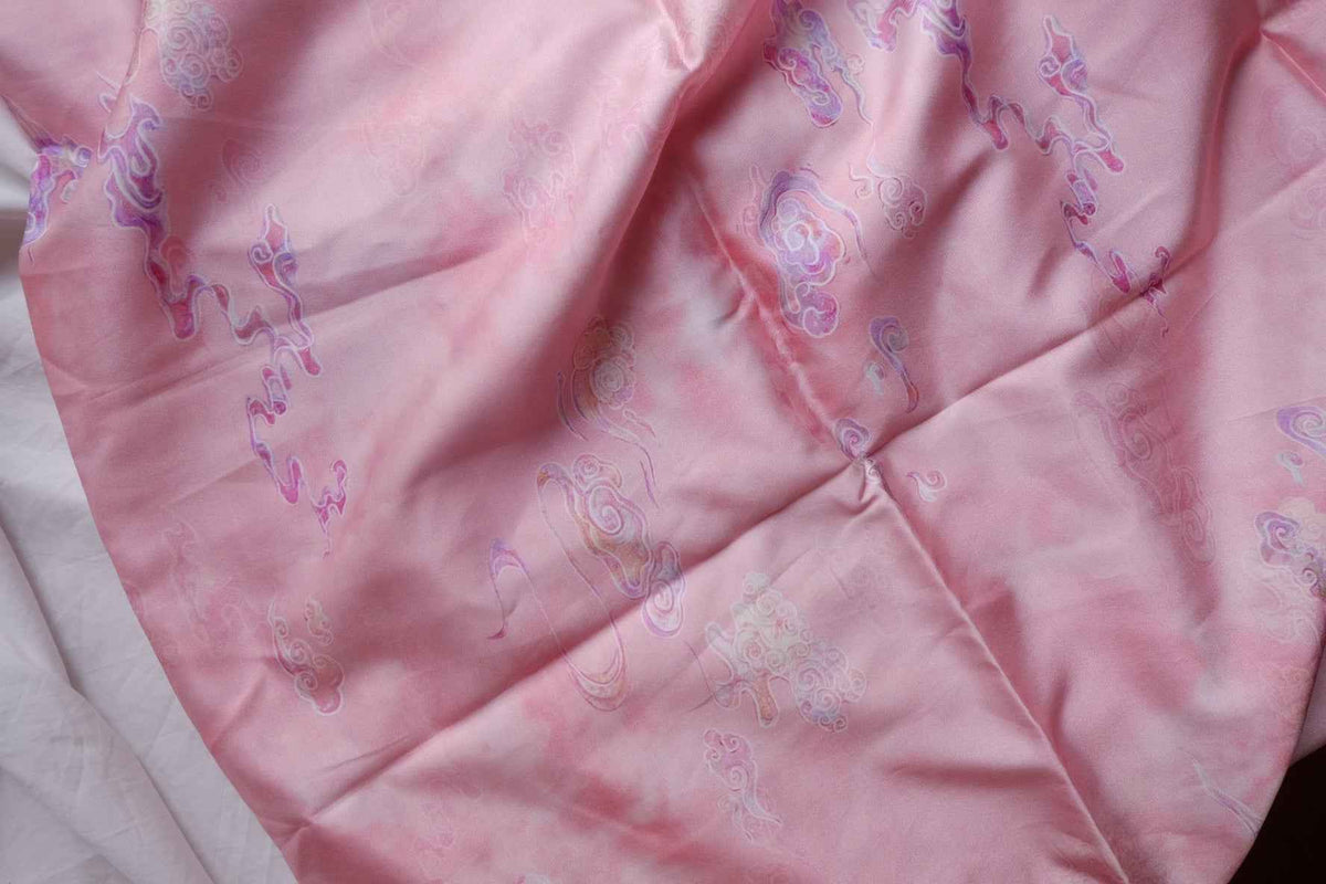 Pink Cloud Motif Viscose — 2.2 yd