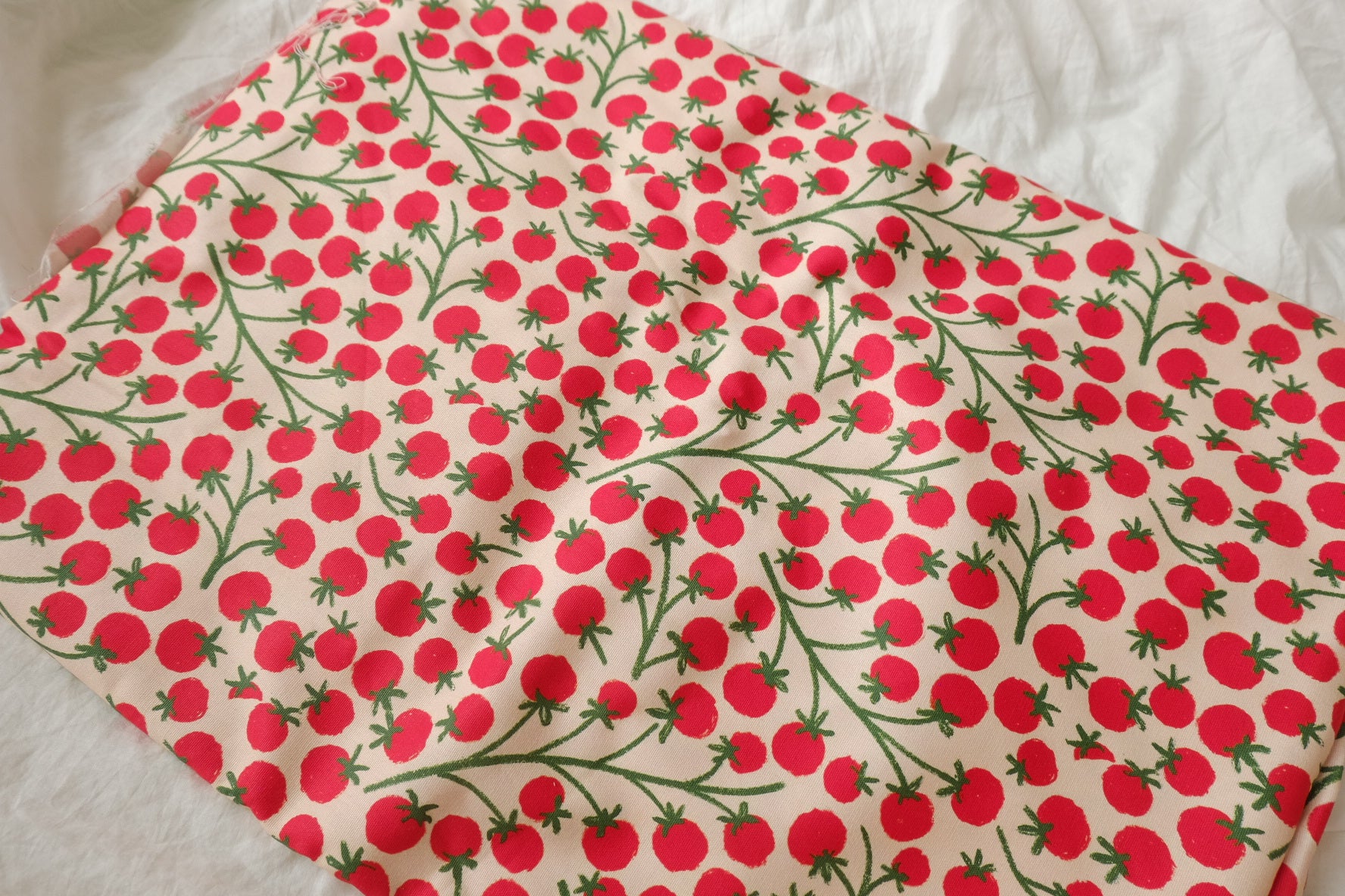 Red Tomato Cotton Canvas Fabric - Per Meter
