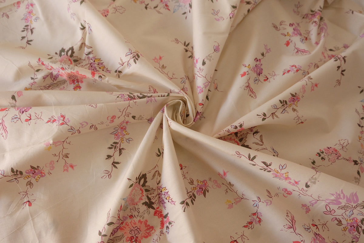 Vintage Blush Garden Cotton Poplin – 3.28 yd