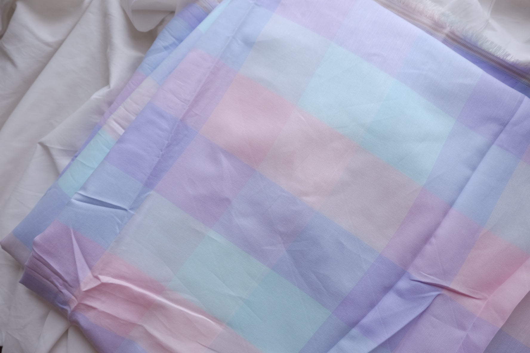 Pastel Check Yarn-Dyed Cotton – 3.3 yd
