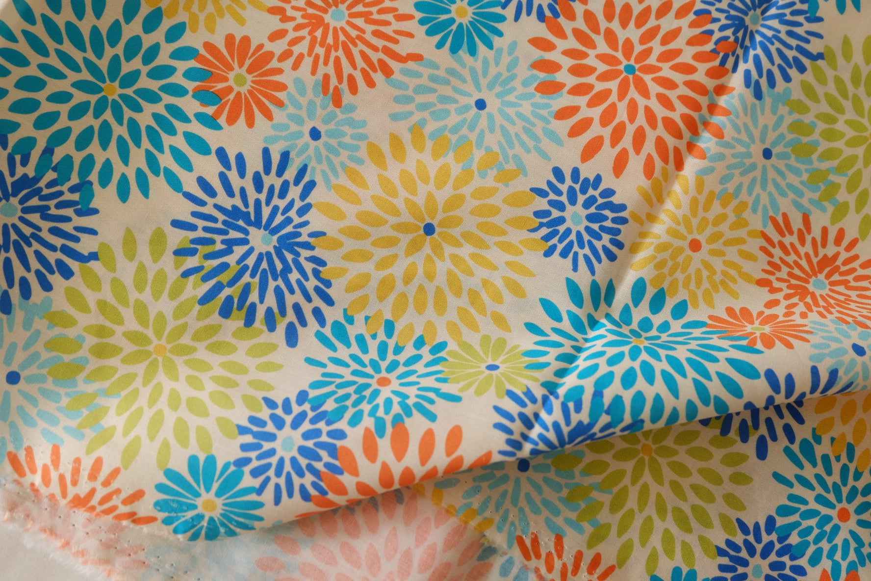 Colorful Firework Floral 40s Cotton Poplin Fabric – 2.2 Yards