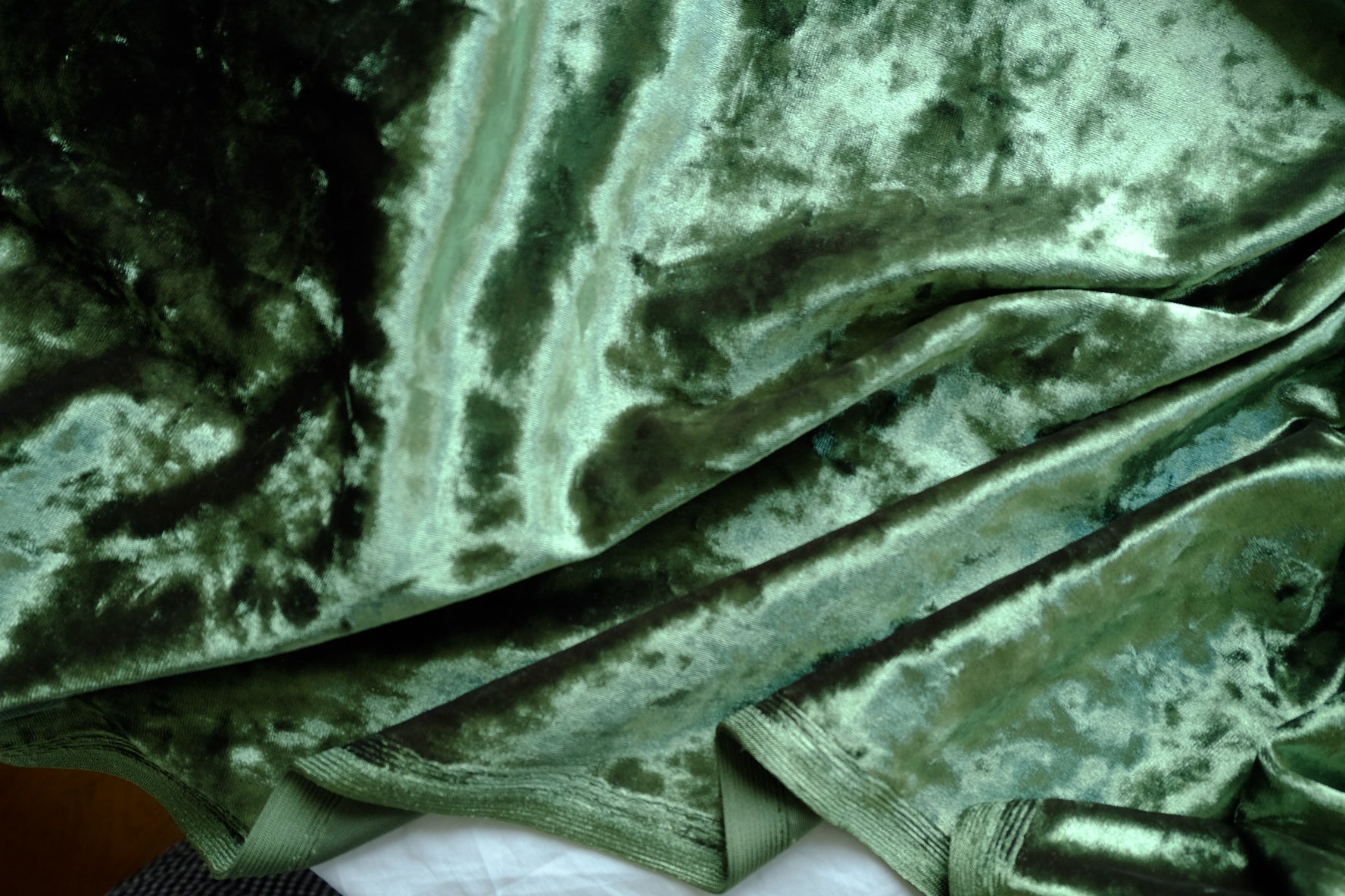 Forest Green Crushed Velvet – 2.2 yd