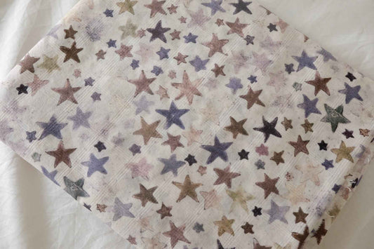 Watercolor Star Textured Cotton Fabric – 1.6 Yards