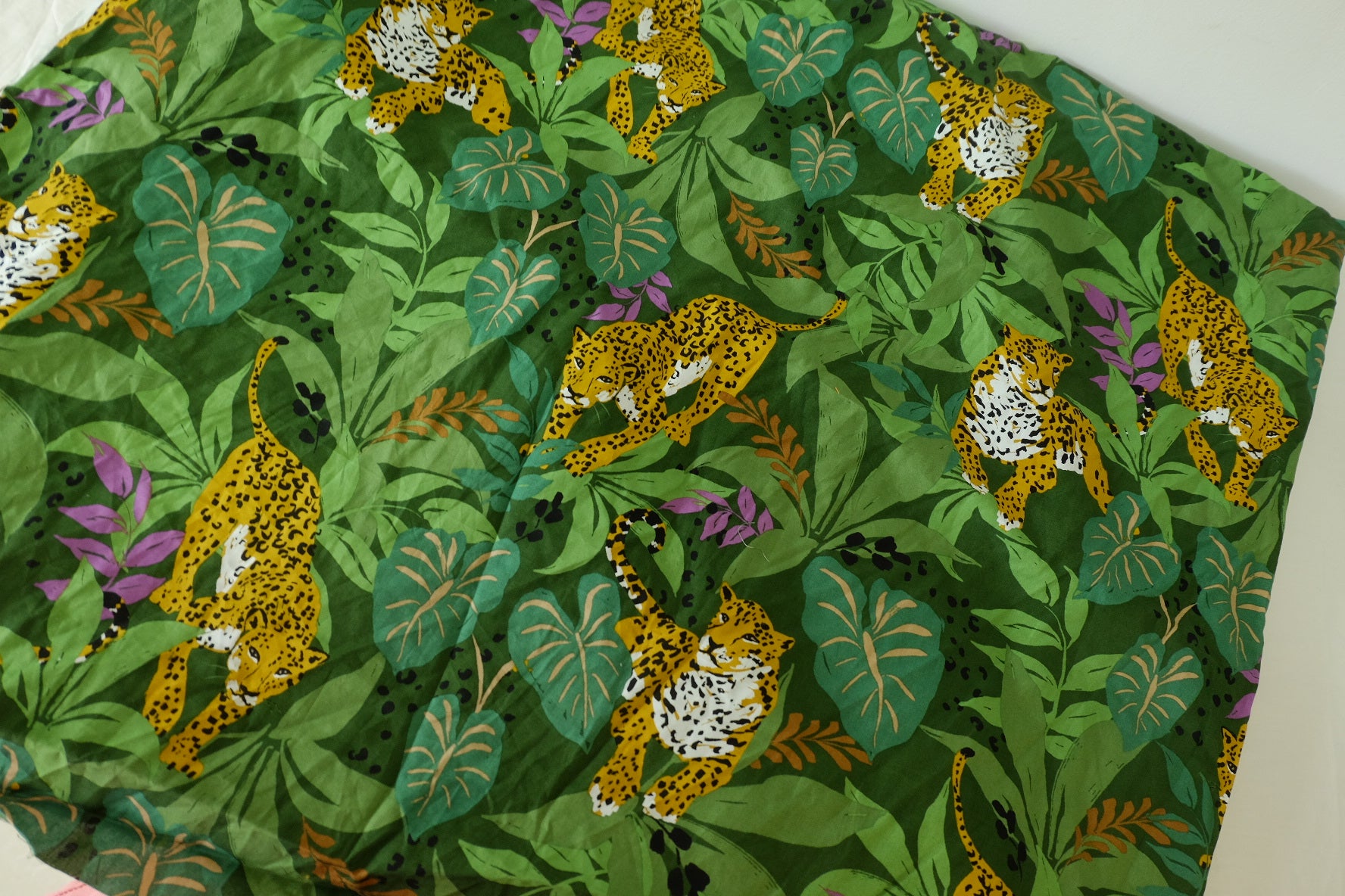 Jungle Leopard Cotton Poplin Fabric – 2.2 yd