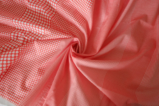 Coral Polka Dot Cotton Lawn Fabric – 1.64/2.2 yd
