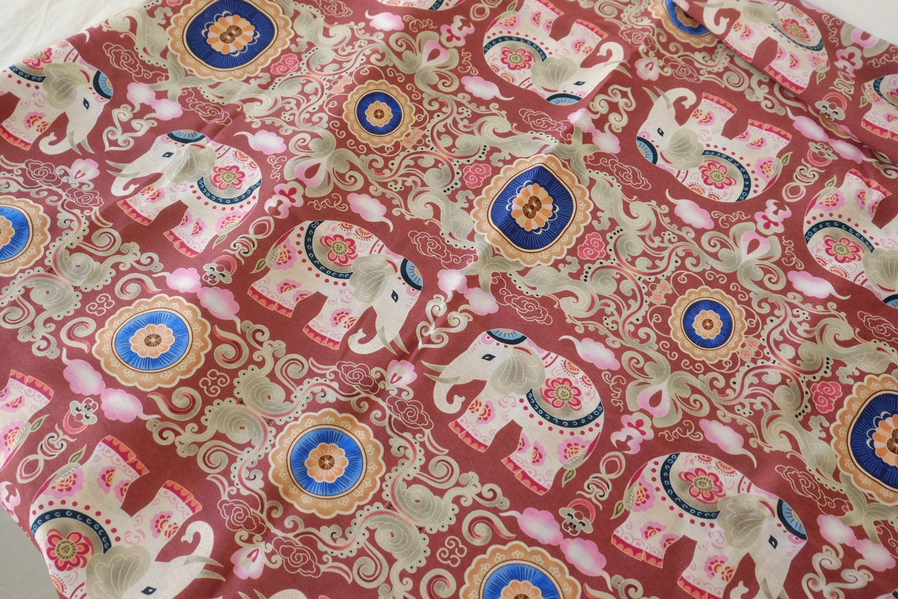 Elephant Print Tencel Linen Blend Fabric – 3.3 yd