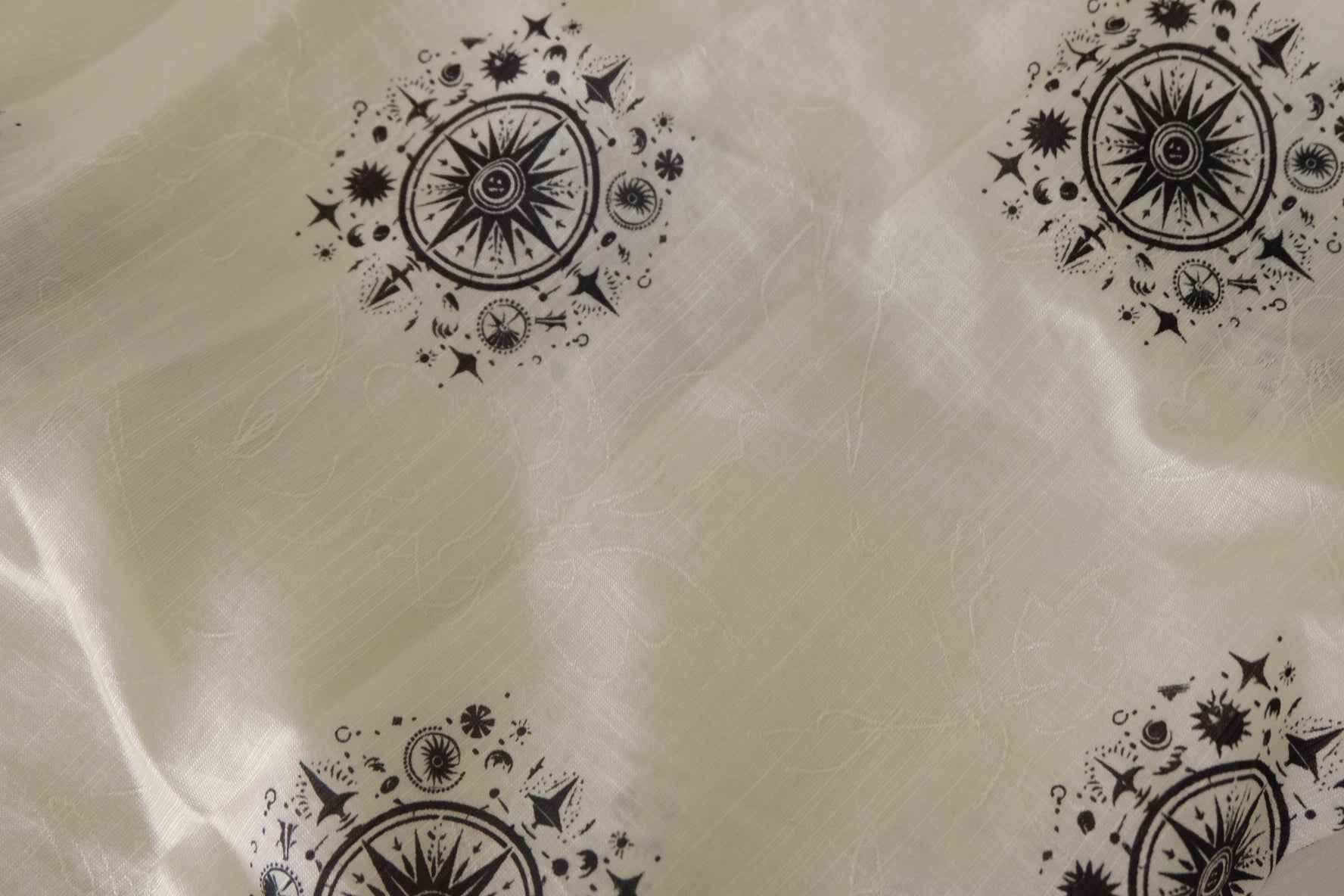 Celestial Compass Double Border Tencel Ramie – 3.3 yd