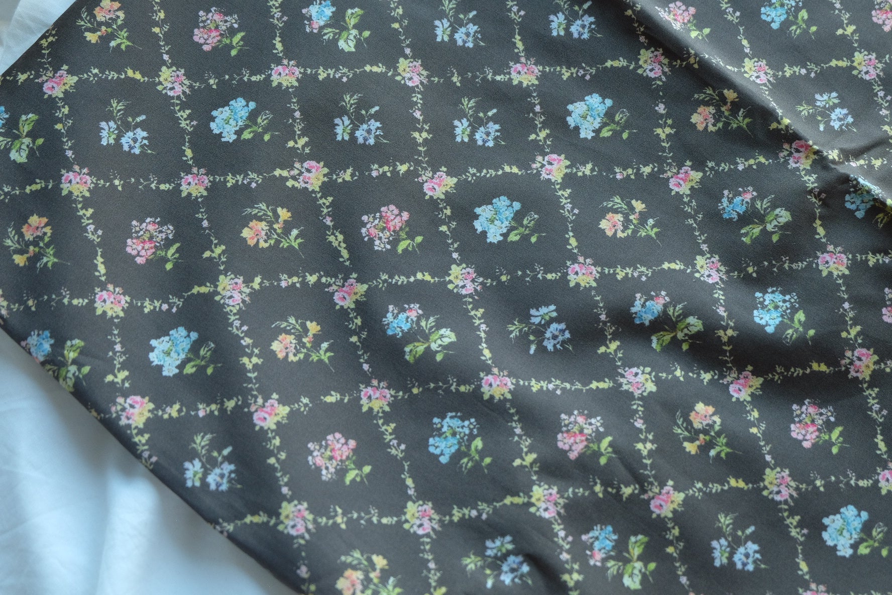 Ditsy Floral Grid Cotton Lawn – 2.7 yd