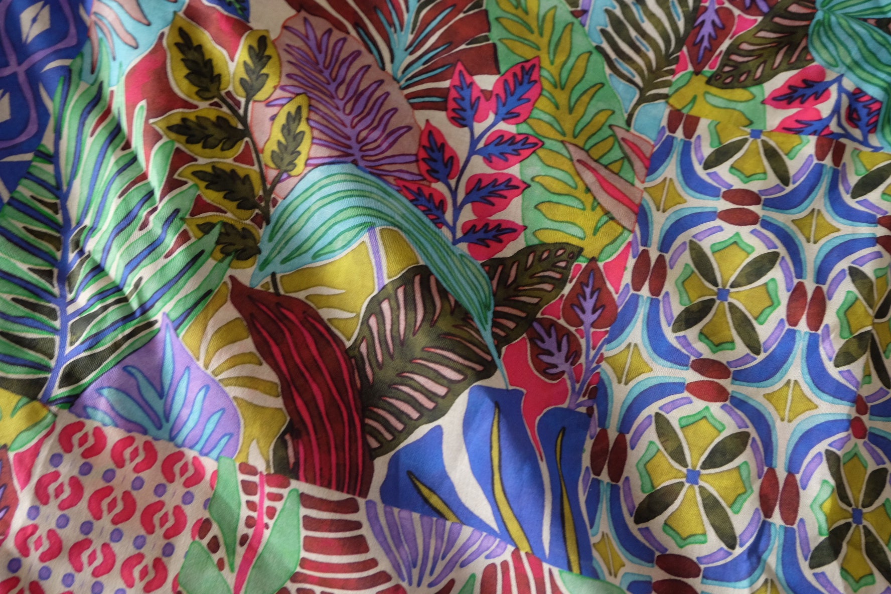 Vibrant Patchwork Print Cotton Lawn – 3.28 yd