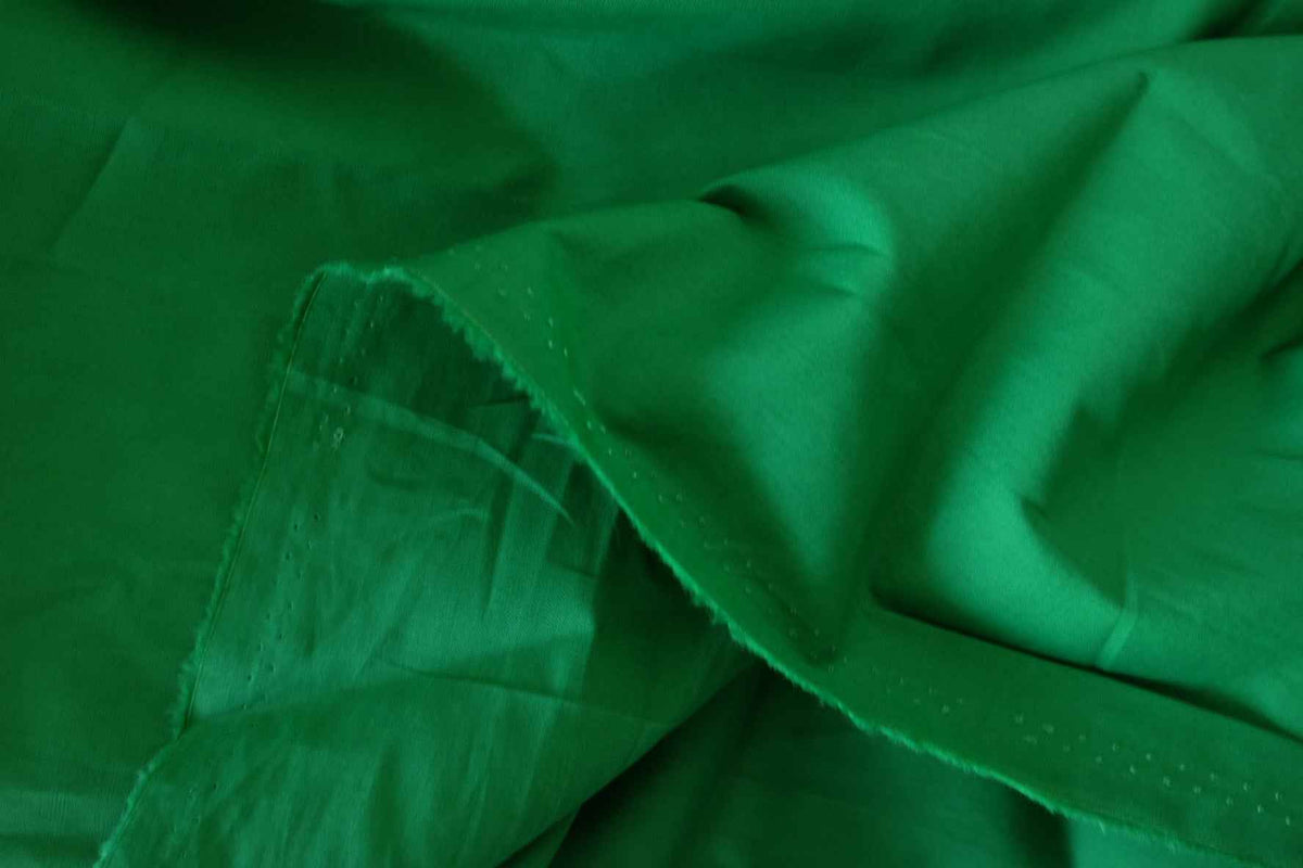 Emerald Green Crisp Cotton Poplin Fabric – 2.8 yd