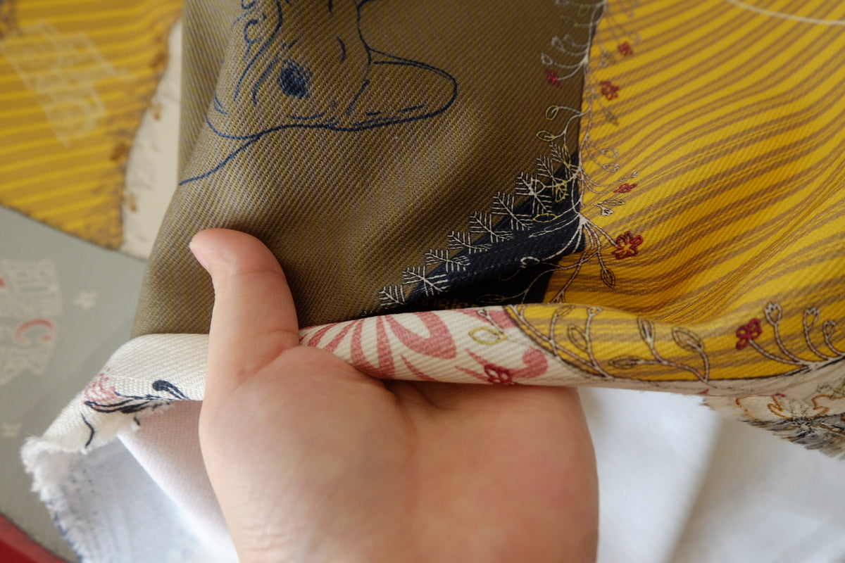Retro Patchwork Heavyweight Cotton Denim – 1.09 yd