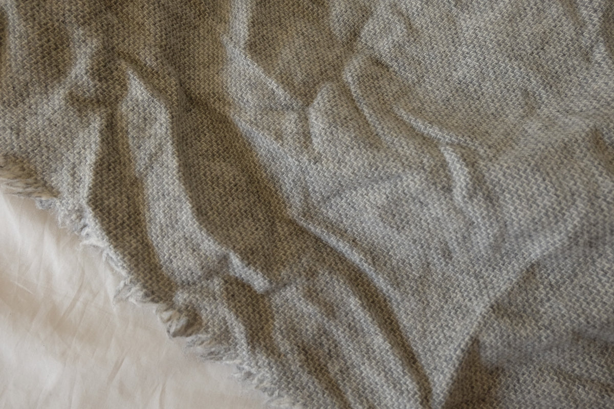 Heather Gray Textured Pure Wool – 1.1 Yards