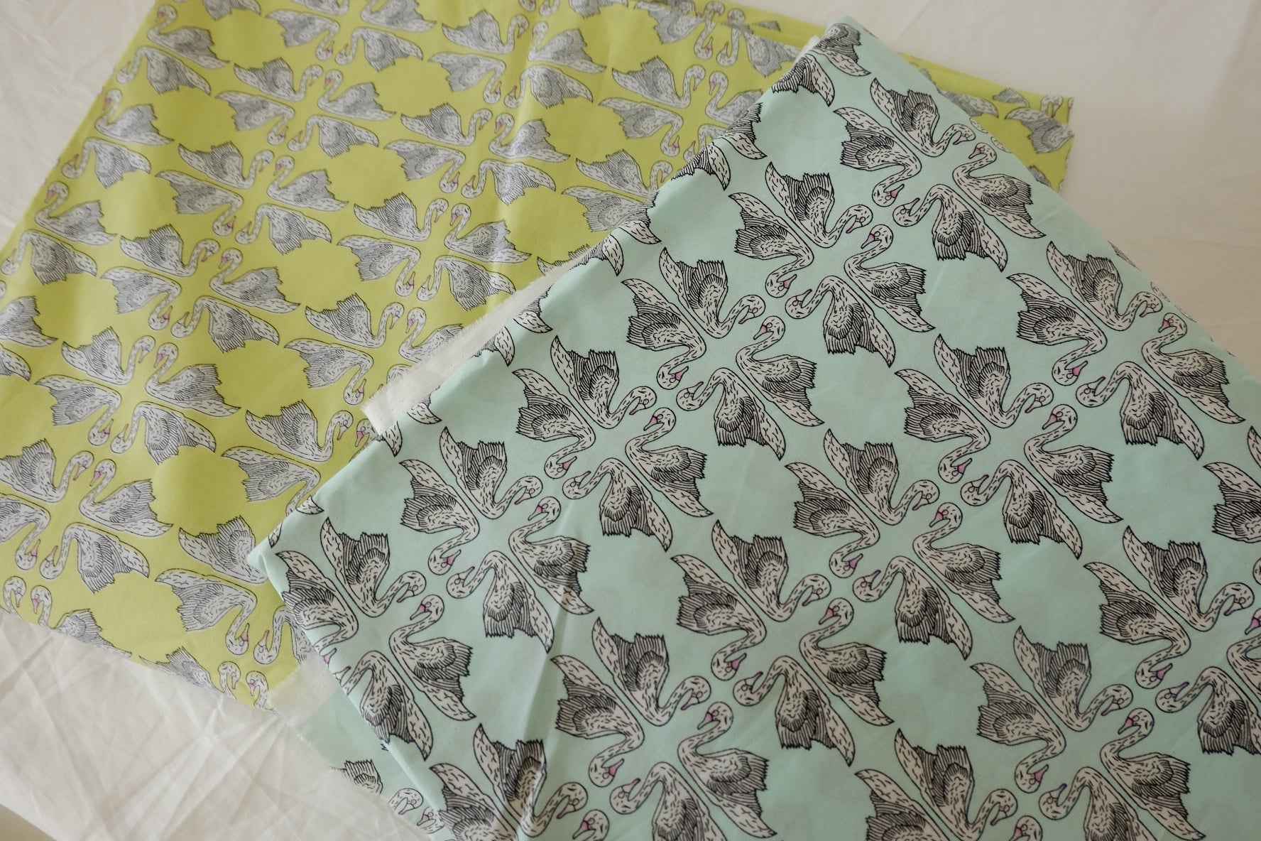 Storybook Swan Cotton Poplin Fabric – 2.2 yd