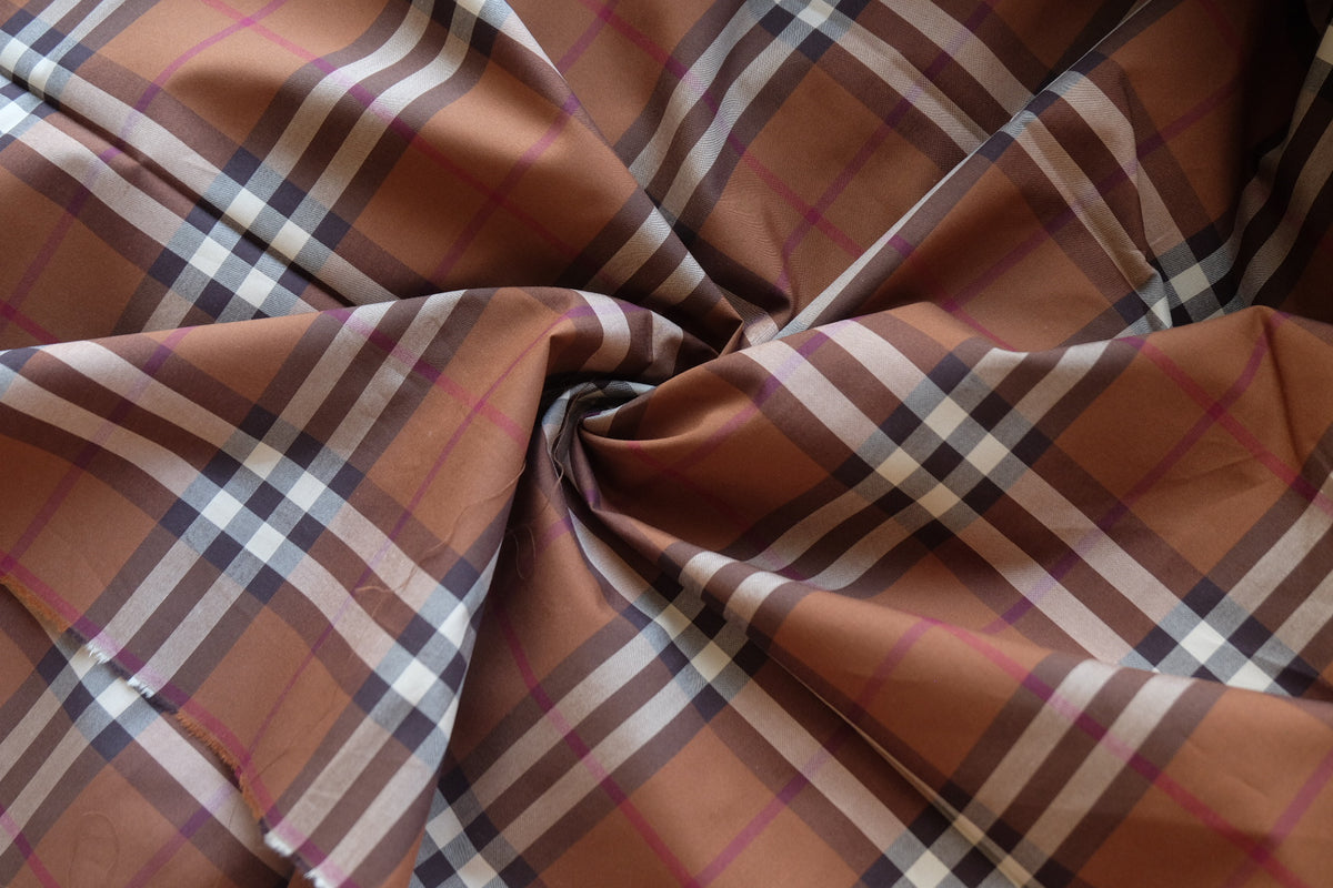 British Heritage Brown Check Cotton – 2.2 yd