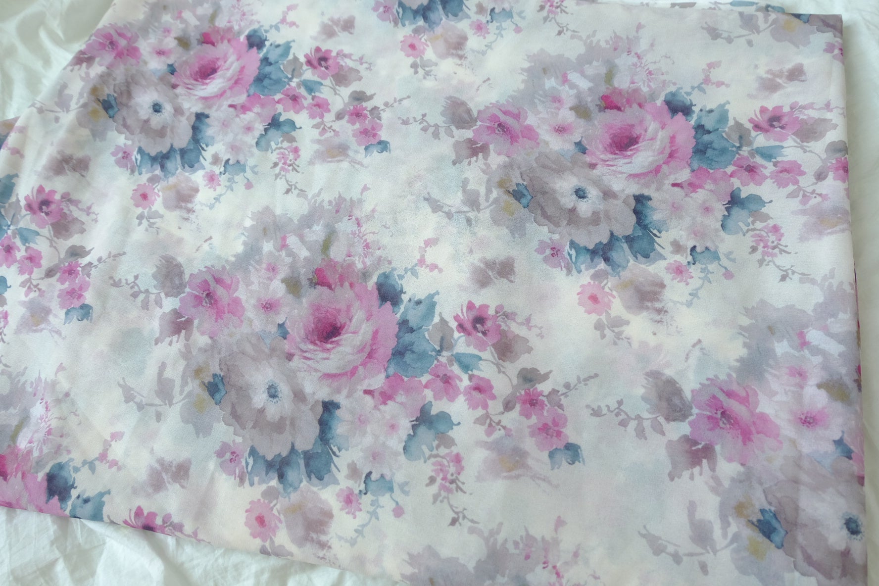 Romantic Floral Georgette for Skirts and Blouses 2.2 Yards
