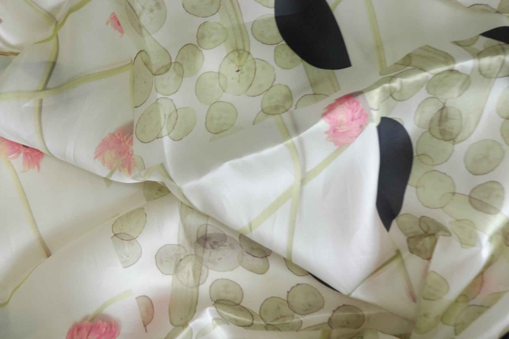 Artful Floral Mulberry Silk Satin – 3 yd